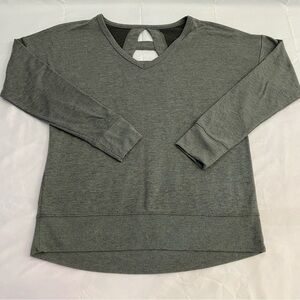 Outdoor Voices Cutout Back Sweatshirt - Heather Gray - Women's. Tags are missing